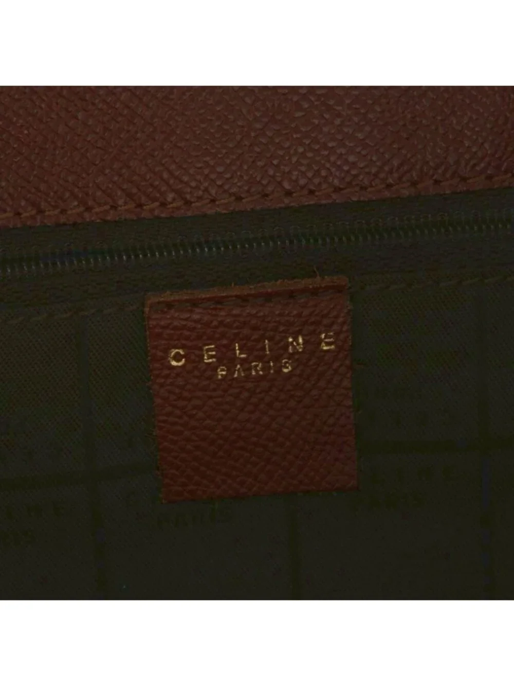 Celine Turnlock Tote Leather Brown